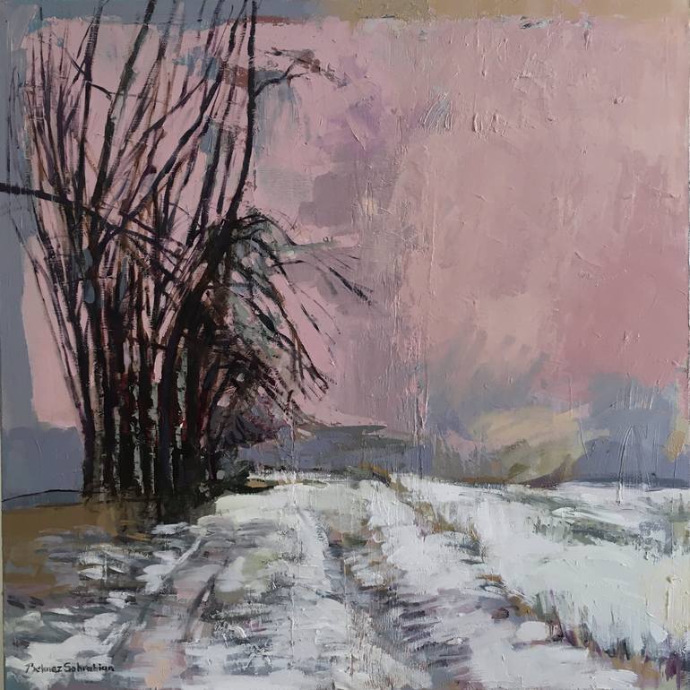 Original Expressionism Landscape Paintings by Behnaz Sohrabian