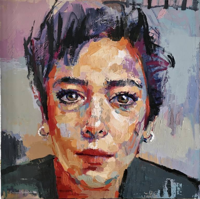 Original Figurative Portrait Paintings by Behnaz Sohrabian
