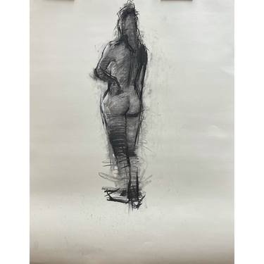 Original Figurative Nude Drawings by Behnaz Sohrabian