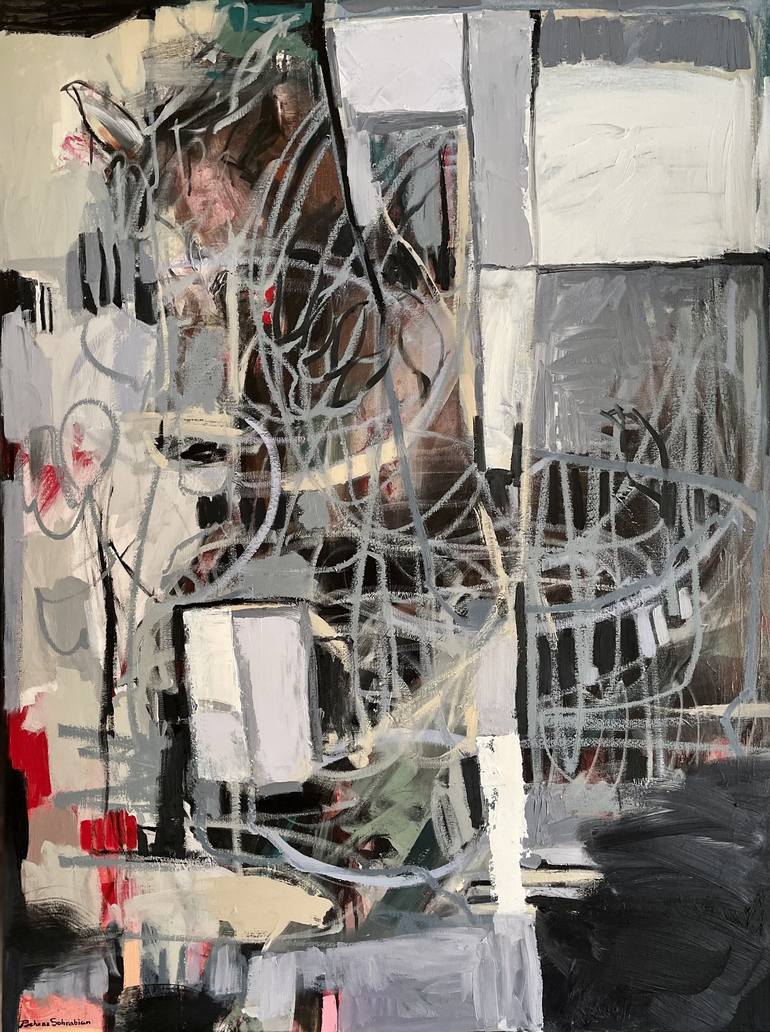 Original Abstract Expressionism Abstract Paintings by Behnaz Sohrabian