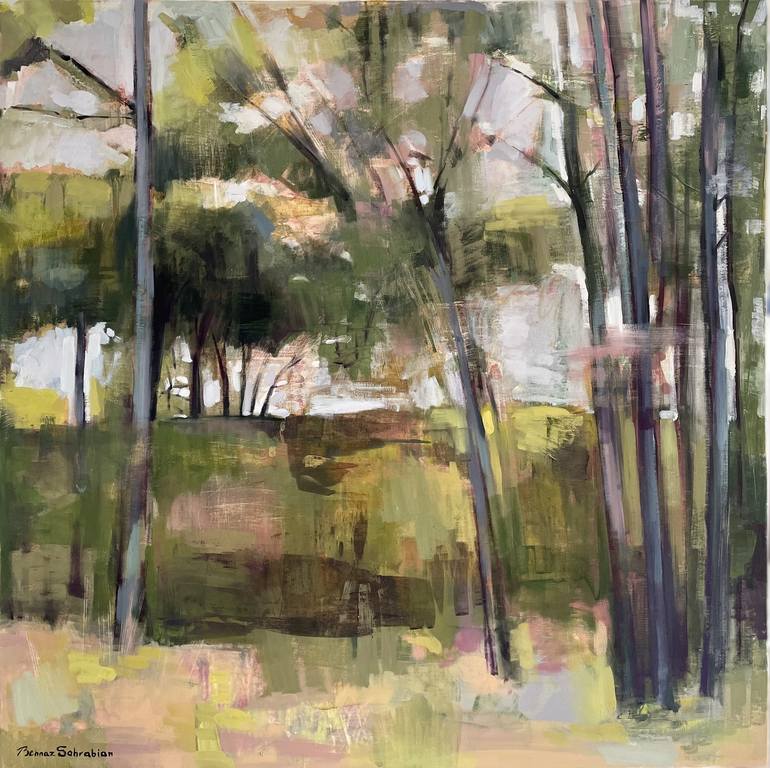 Original Expressionism Landscape Paintings by Behnaz Sohrabian