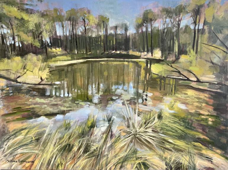 Original Expressionism Landscape Paintings by Behnaz Sohrabian