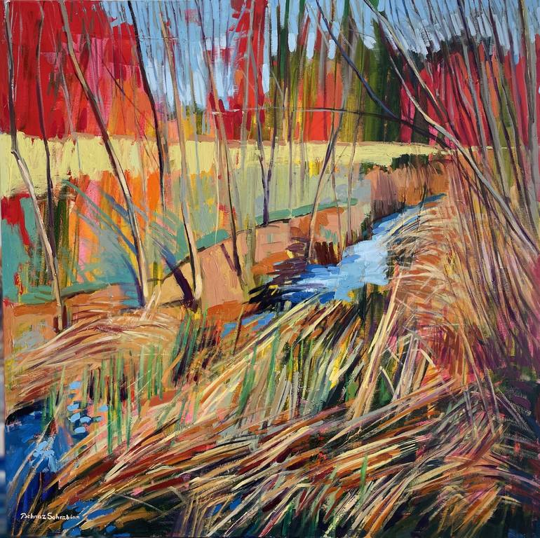 Original Modern Landscape Paintings by Behnaz Sohrabian