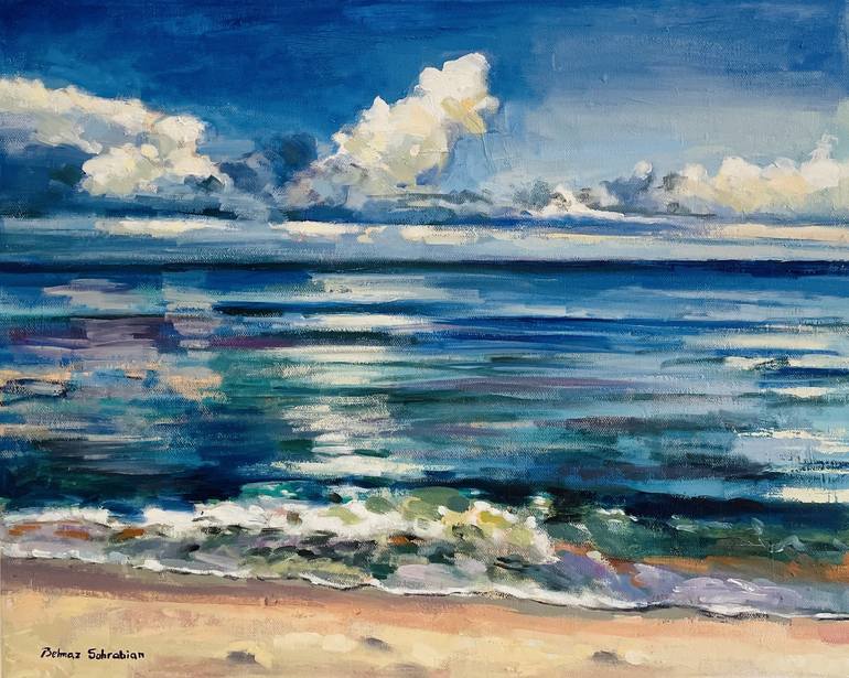 Original Contemporary Beach Paintings by Behnaz Sohrabian