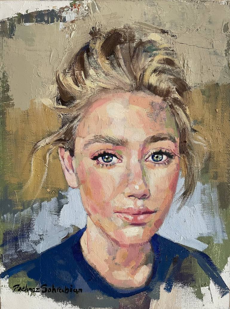 Original Expressionism Portrait Paintings by Behnaz Sohrabian