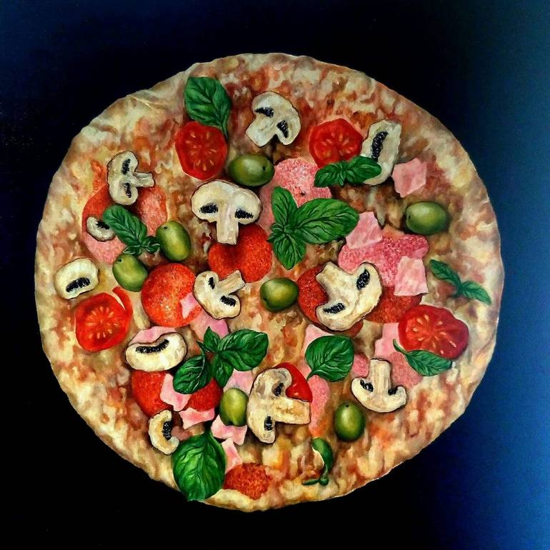 Pizza Painting by Ioanna Faka Saatchi Art