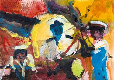 Print of Abstract People Paintings by Laurent Camerman