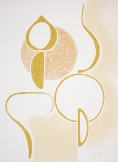 Female Series No. 3 large minimalist abstract pastel drawing thumb