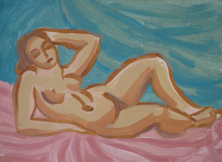 Original Folk Abstract Paintings by Elizabeth Parker