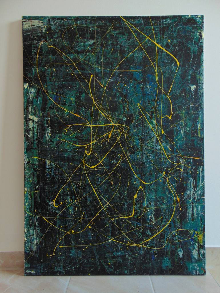 Original Abstract Expressionism Abstract Painting by Daniel Horvath