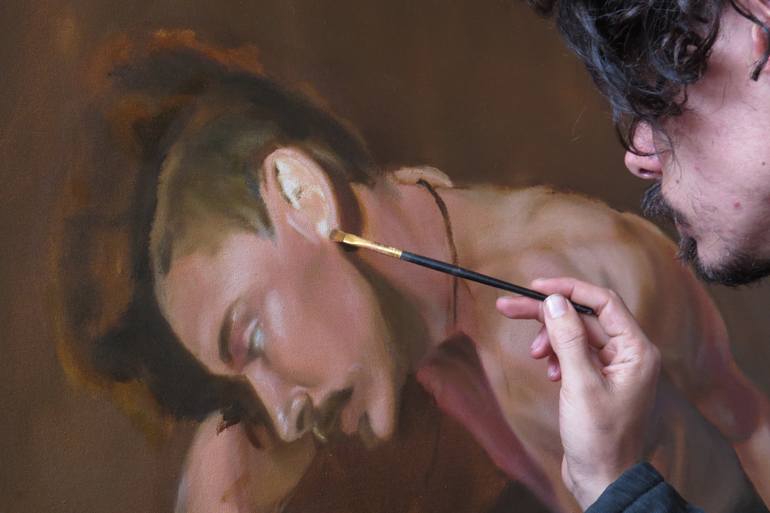 Original Figurative Men Painting by Juan Barco