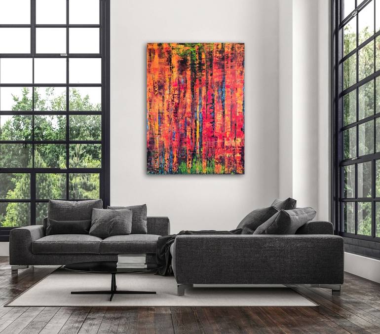 Original Abstract Expressionism Abstract Painting by Elizabeth Cox