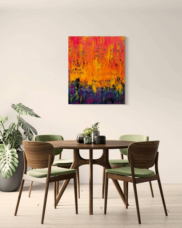 Original Abstract Expressionism Abstract Painting by Elizabeth Cox