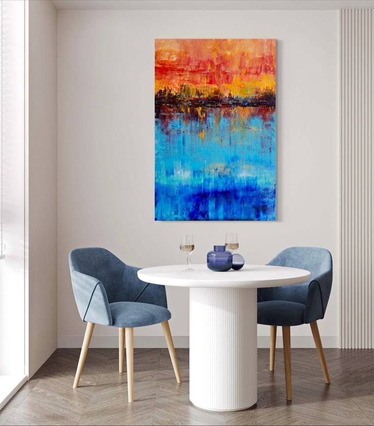 Original Abstract Seascape Painting by Elizabeth Cox