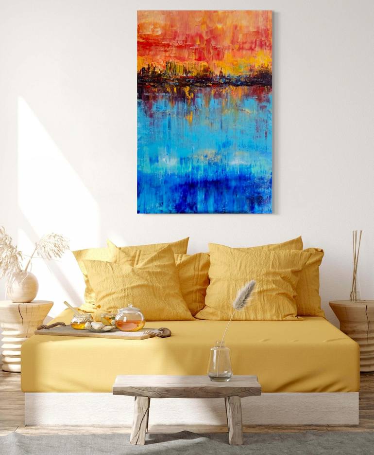 Original Abstract Seascape Painting by Elizabeth Cox