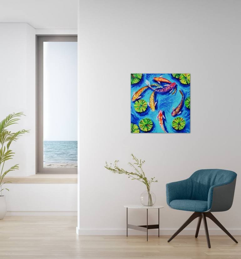 Original Fine Art Fish Painting by Elizabeth Cox