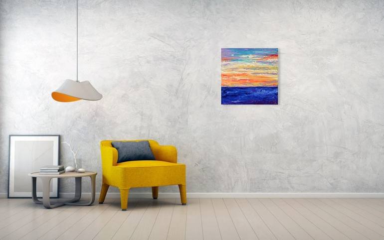 Original Abstract Seascape Painting by Elizabeth Cox