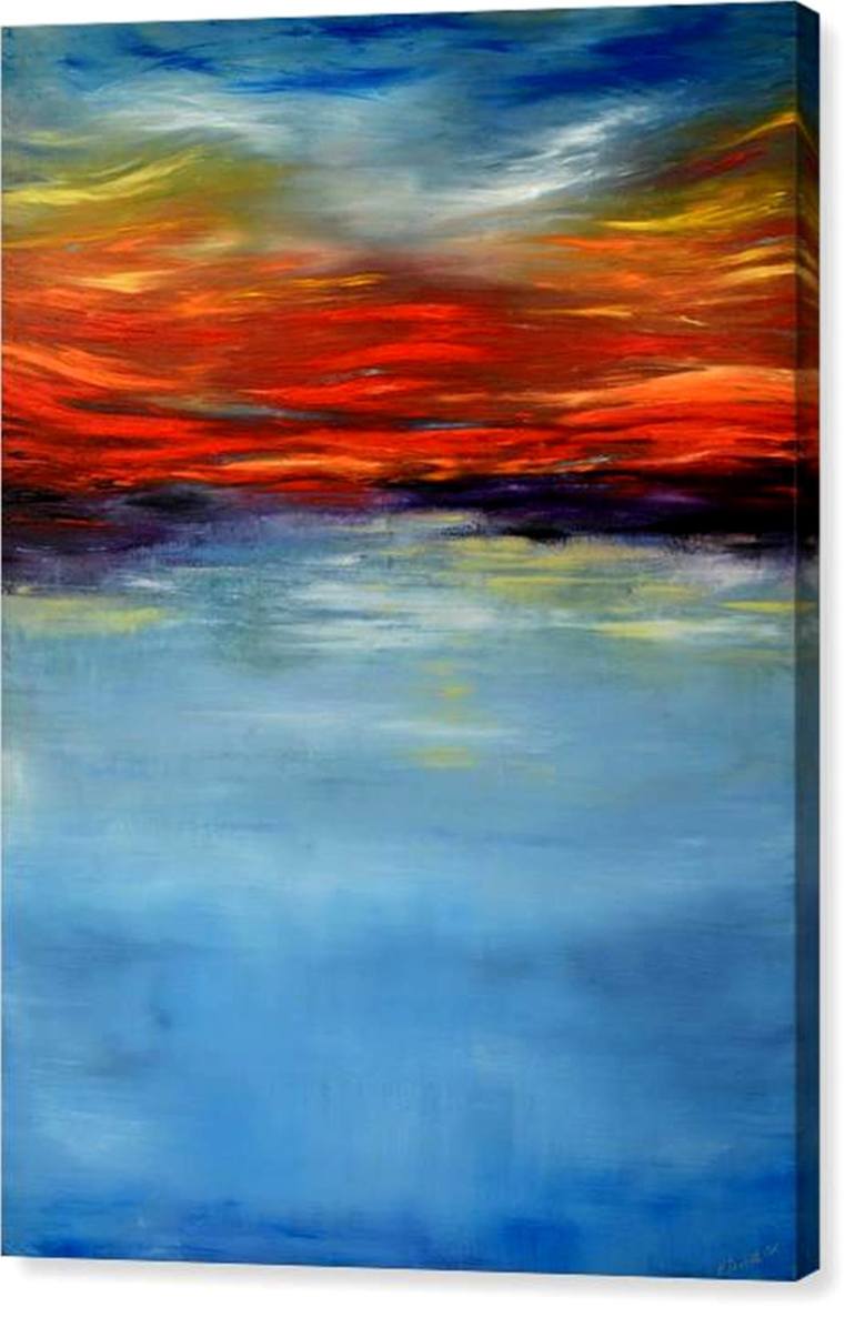 Original Abstract Seascape Painting by Elizabeth Cox