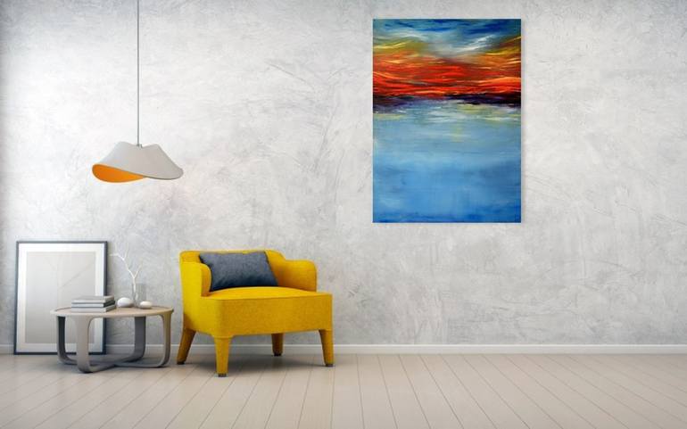 Original Abstract Seascape Painting by Elizabeth Cox