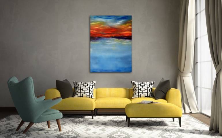 Original Abstract Seascape Painting by Elizabeth Cox