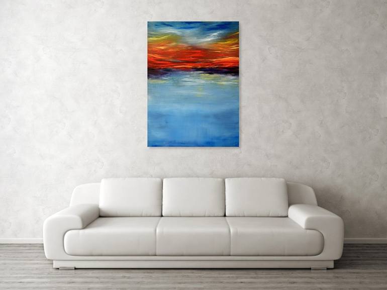 Original Abstract Seascape Painting by Elizabeth Cox