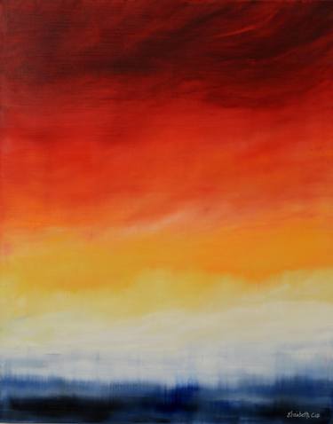 Original Abstract Seascape Paintings by Elizabeth Cox