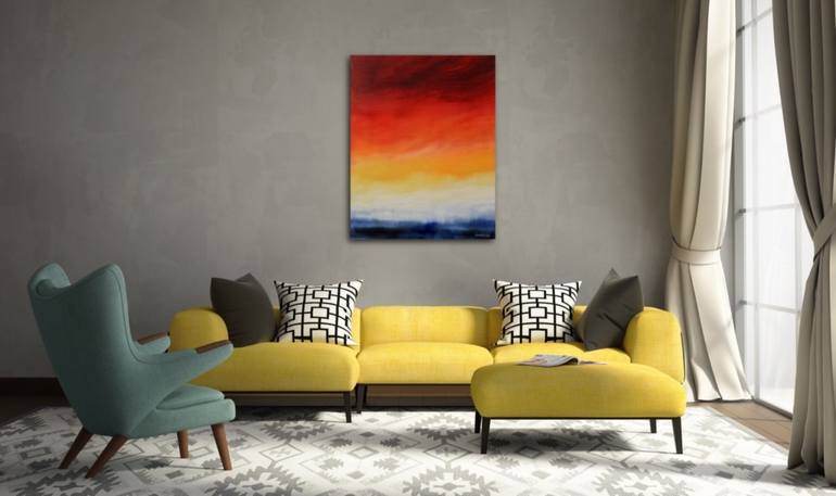 Original Abstract Seascape Painting by Elizabeth Cox