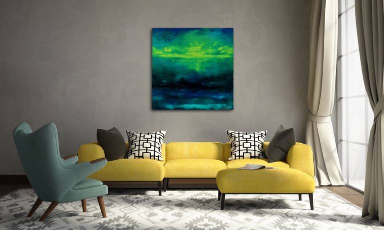 Original Abstract Seascape Painting by Elizabeth Cox