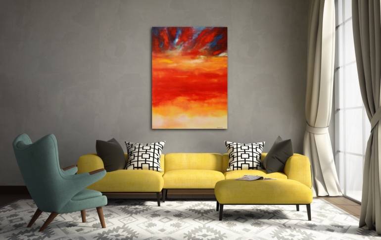 Original Abstract Landscape Painting by Elizabeth Cox