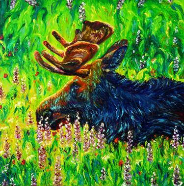 Original Expressionism Animal Paintings by Elizabeth Cox