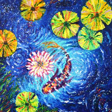 Original Expressionism Fish Paintings by Elizabeth Cox