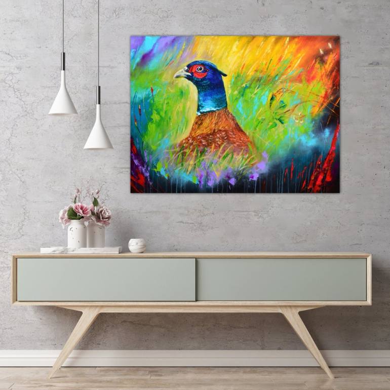 Original Abstract Animal Painting by Elizabeth Cox