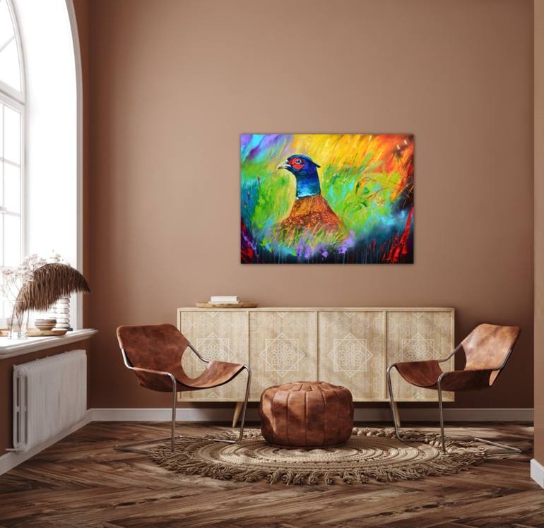 Original Abstract Animal Painting by Elizabeth Cox