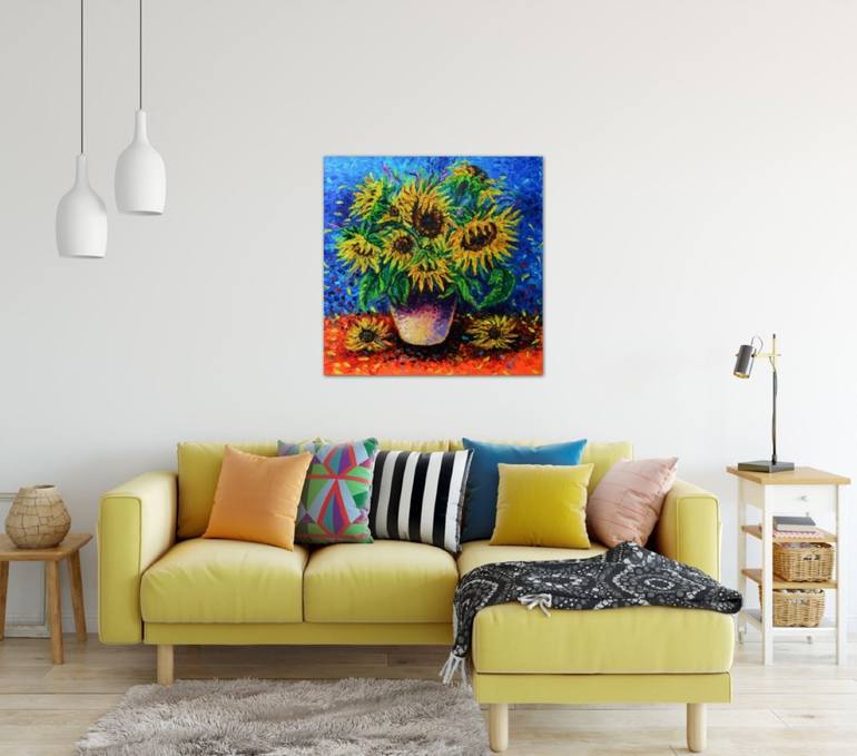 Original Abstract Floral Painting by Elizabeth Cox