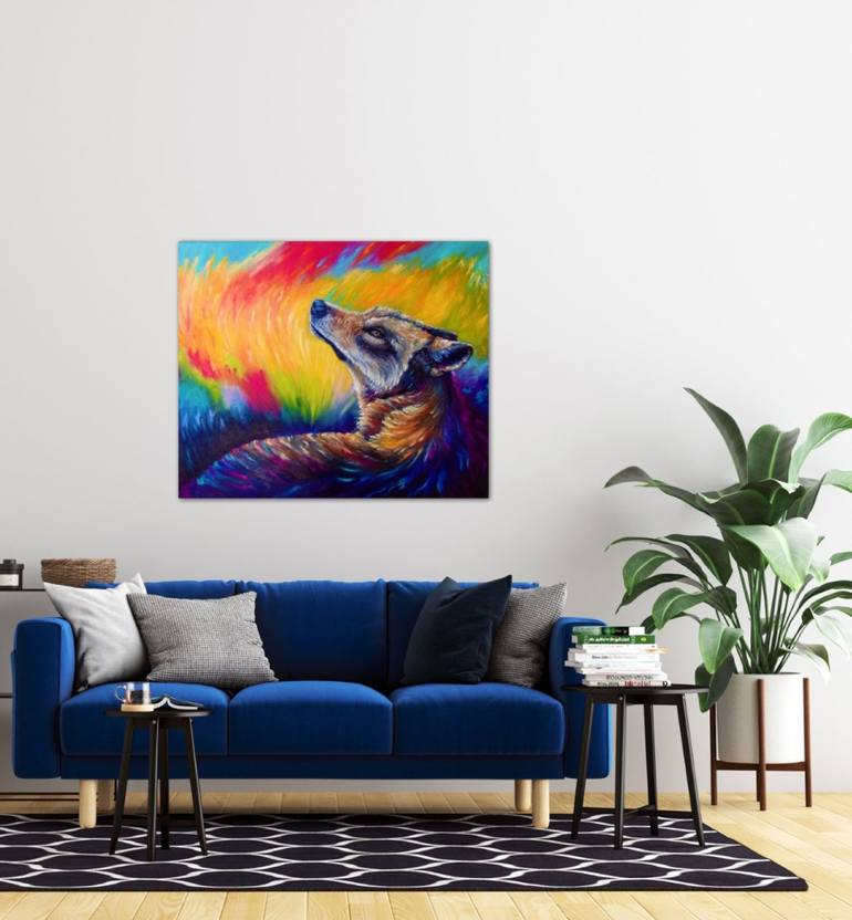 Original Abstract Animal Painting by Elizabeth Cox