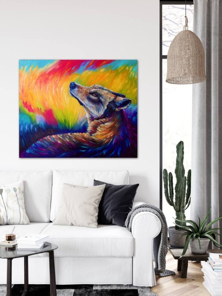 Original Abstract Animal Painting by Elizabeth Cox