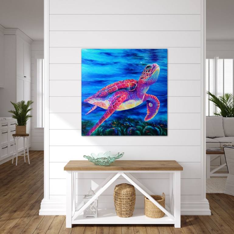 Original Abstract Expressionism Animal Painting by Elizabeth Cox