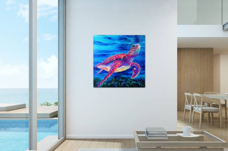 Original Abstract Expressionism Animal Painting by Elizabeth Cox