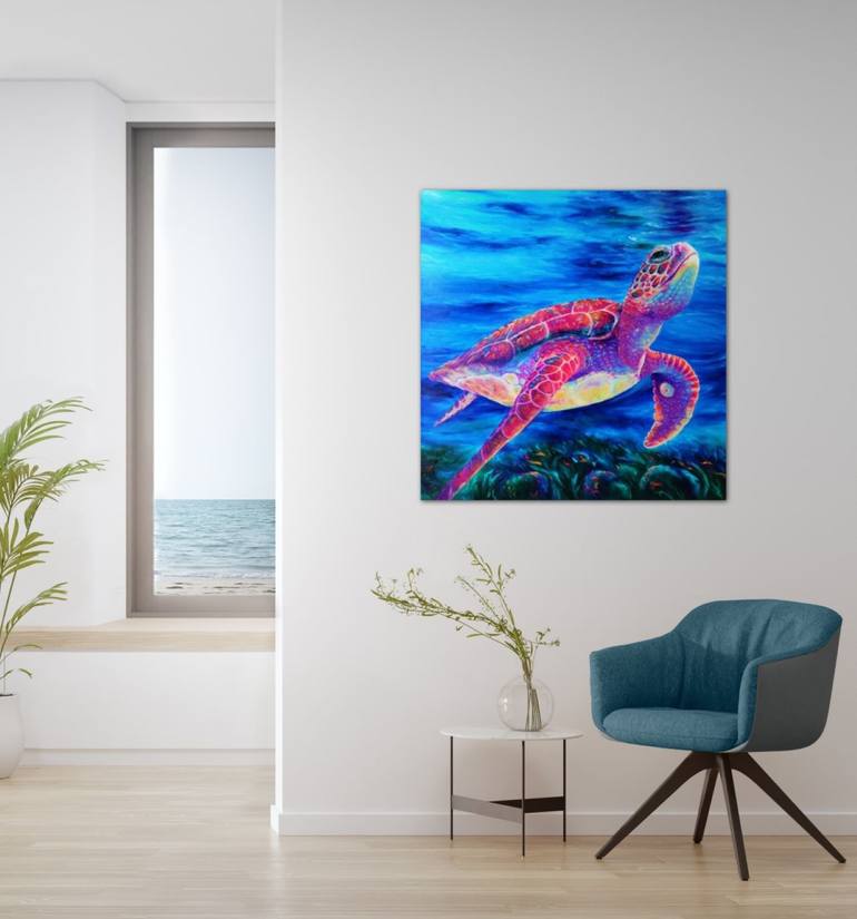 Original Abstract Expressionism Animal Painting by Elizabeth Cox