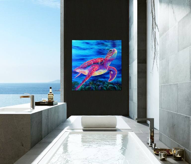 Original Abstract Expressionism Animal Painting by Elizabeth Cox