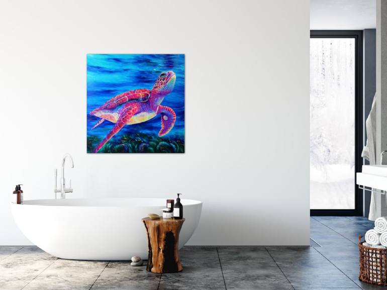 Original Abstract Expressionism Animal Painting by Elizabeth Cox