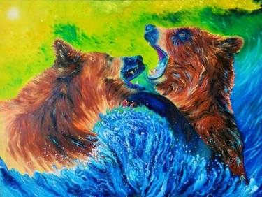 Original Abstract Animal Paintings by Elizabeth Cox