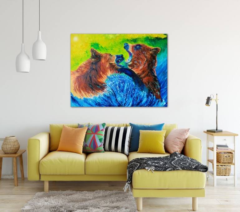 Original Abstract Animal Painting by Elizabeth Cox