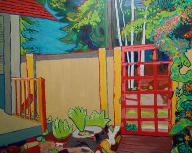 Original Expressionism Garden Paintings by William Tully