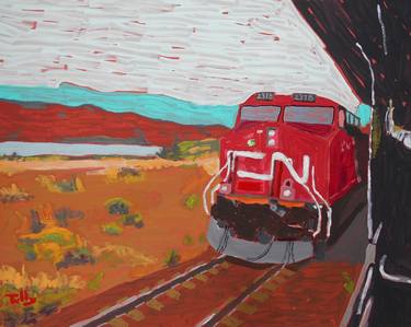 Print of Expressionism Train Paintings by William Tully