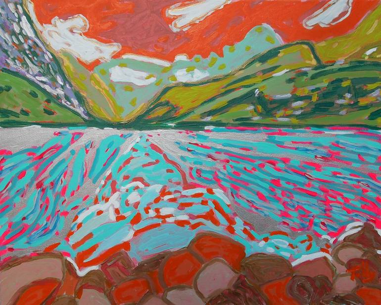 Original Outer Space Painting by William Tully | Abstract Expressionism Art on Canvas | By the Lake