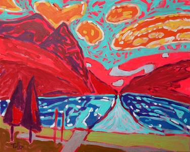 Print of Abstract Expressionism Places Paintings by William Tully