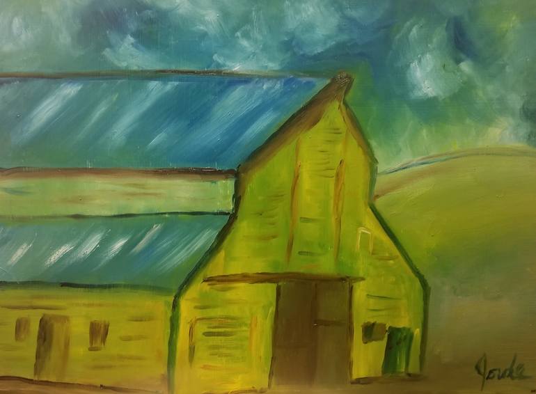 Big Yellow Barn Painting By Steven Jorde Saatchi Art