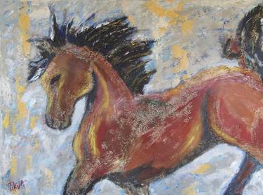 Print of Abstract Expressionism Horse Paintings by Samuel Lindsay