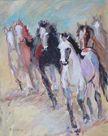 Print of Abstract Expressionism Horse Paintings by Samuel Lindsay